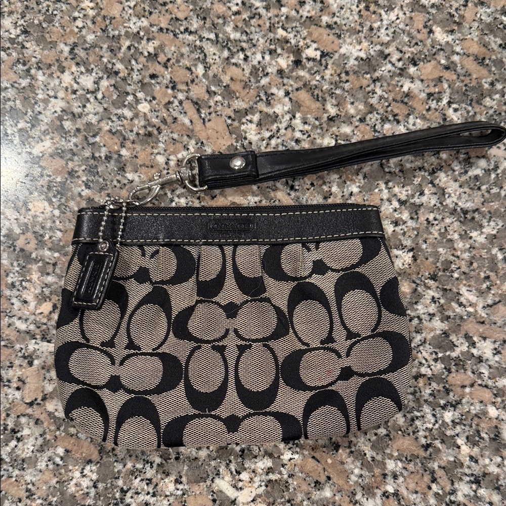 Coach Black and Tan Mini Bag